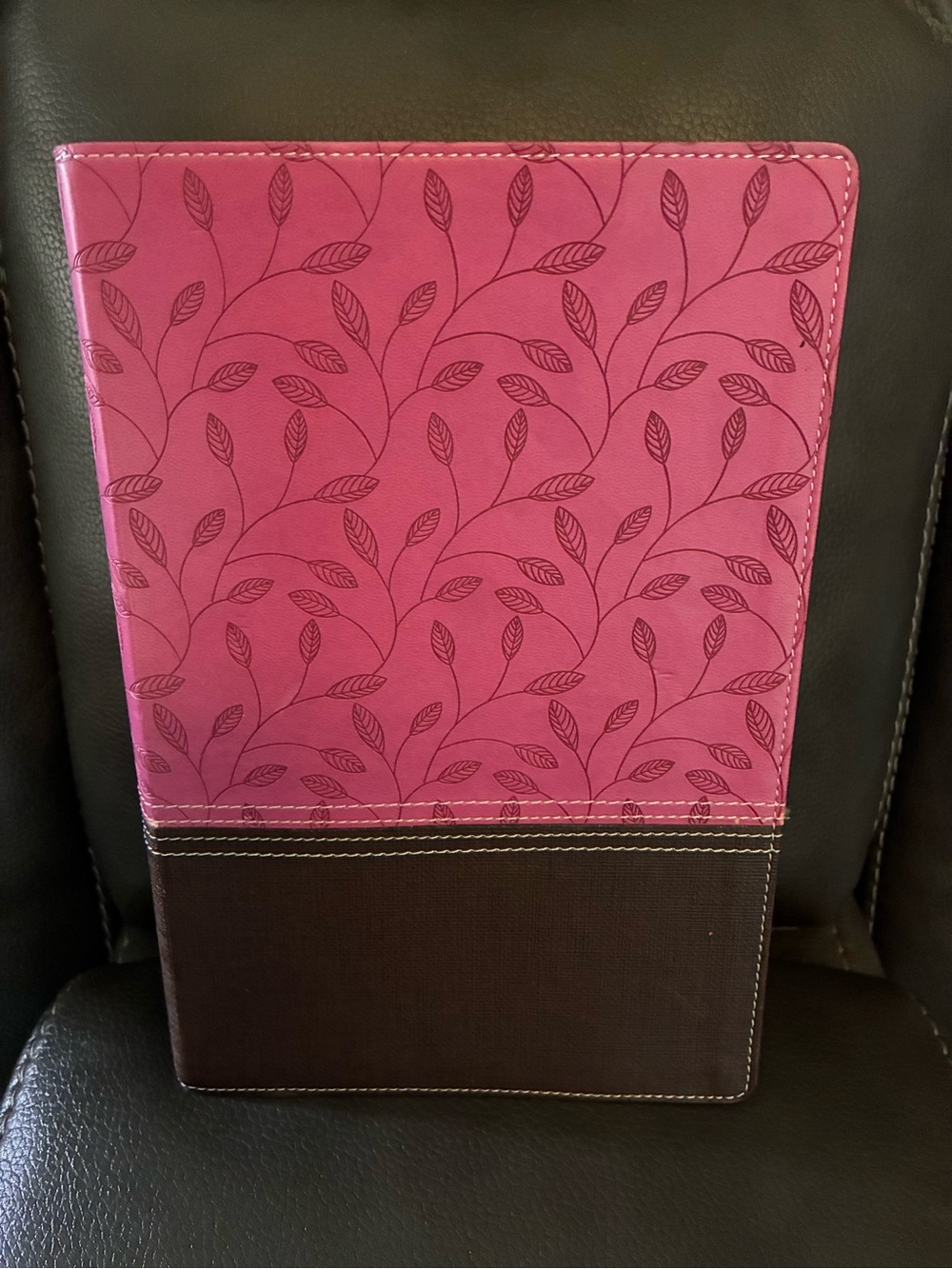 NIV Zondervan Study Bible Pink/Chocolate Italian Duo-Tone Imitation Leather